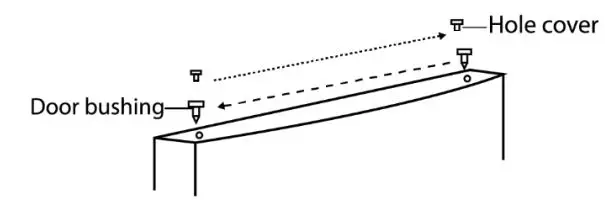 Russell Hobbs RH54FR3FZ144 Upright 55cm Wide Freezer Instruction Manual - Remove the door bushing