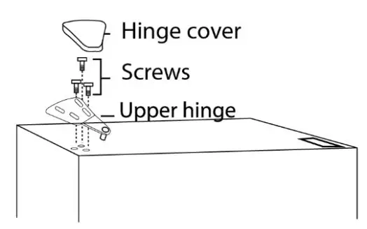 Russell Hobbs RH54FR3FZ144 Upright 55cm Wide Freezer Instruction Manual - Place the door on to the bottom