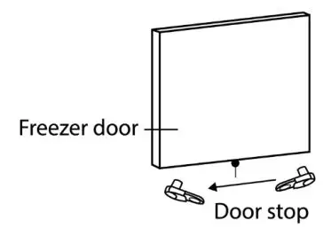 Russell Hobbs RH54FR3FZ144 Upright 55cm Wide Freezer Instruction Manual - Remove the door stopper