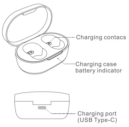 Hello RT954 True Wireless Earbuds - case