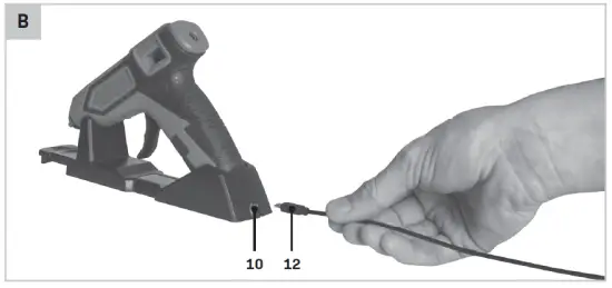 VONROC GG502DC Cordless Glue Gun fig 2