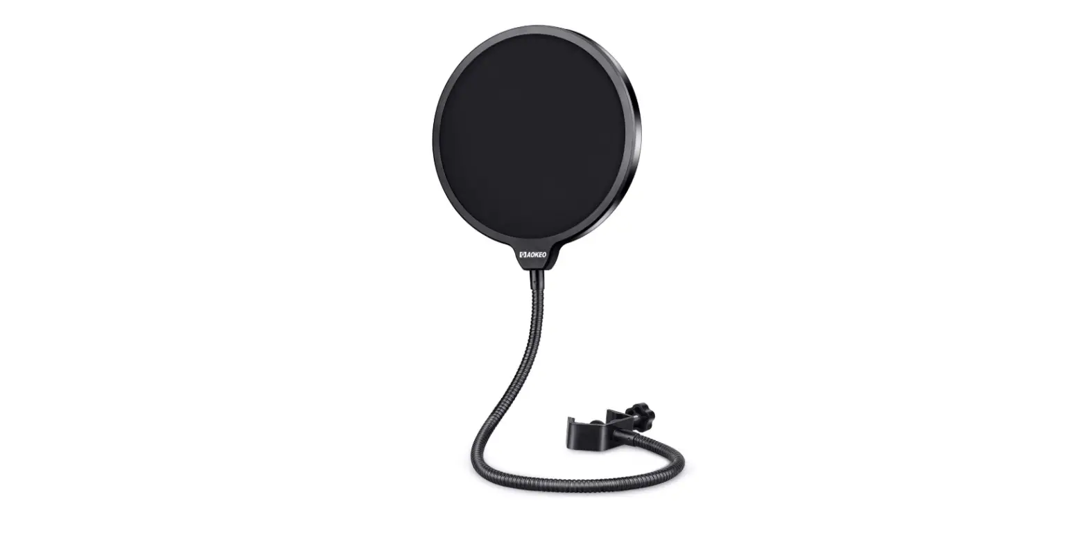 Aokeo Professional Microphone Pop Filter Mask Shield For Blue Yeti And Any Other Microphone-complete Features/instruction Guide