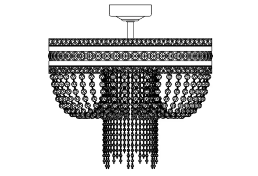 Lucia Beaded Semi Flush