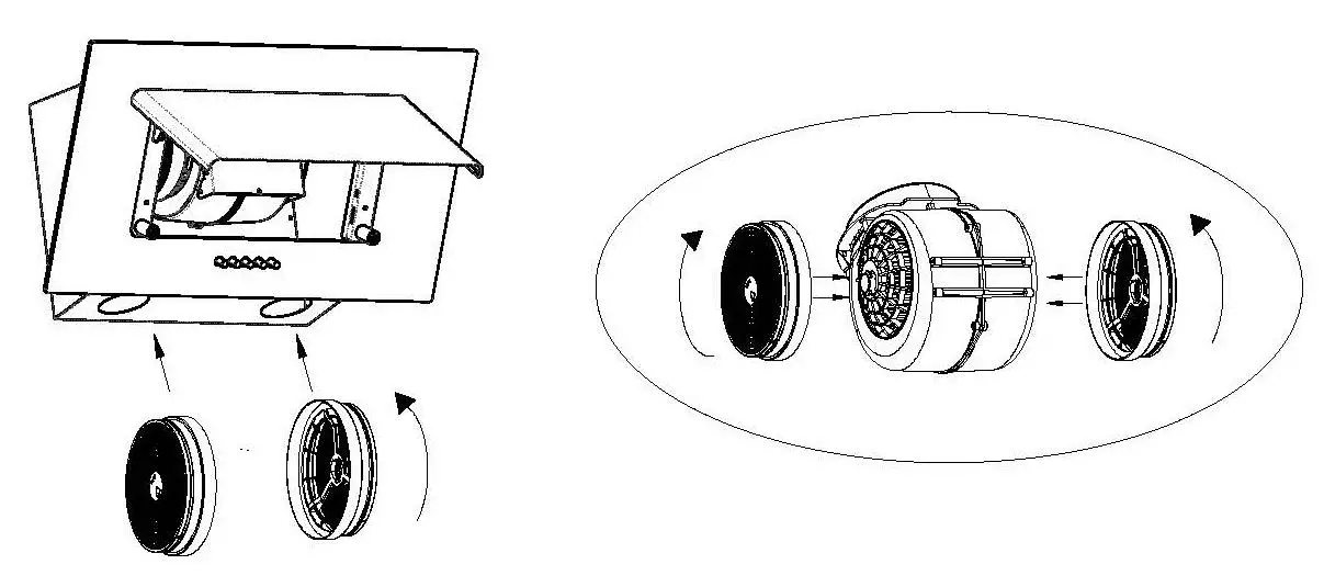 CIARRA 736D 60cm Wall Mounted Extractor Hood-fig20