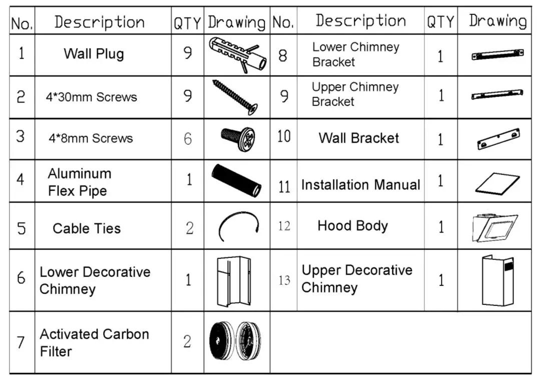 CIARRA 736D 60cm Wall Mounted Extractor Hood-fig3