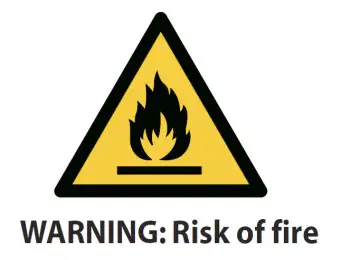 war ning risk of fire