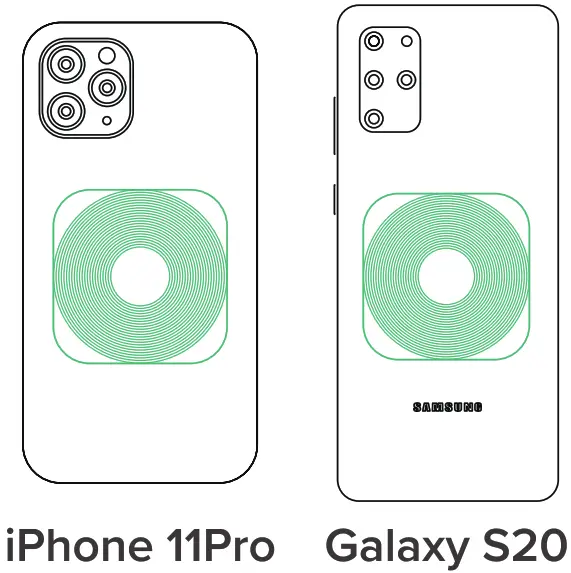 Iottie iON Wireless Charging Stand &amp Pad - Coil Location