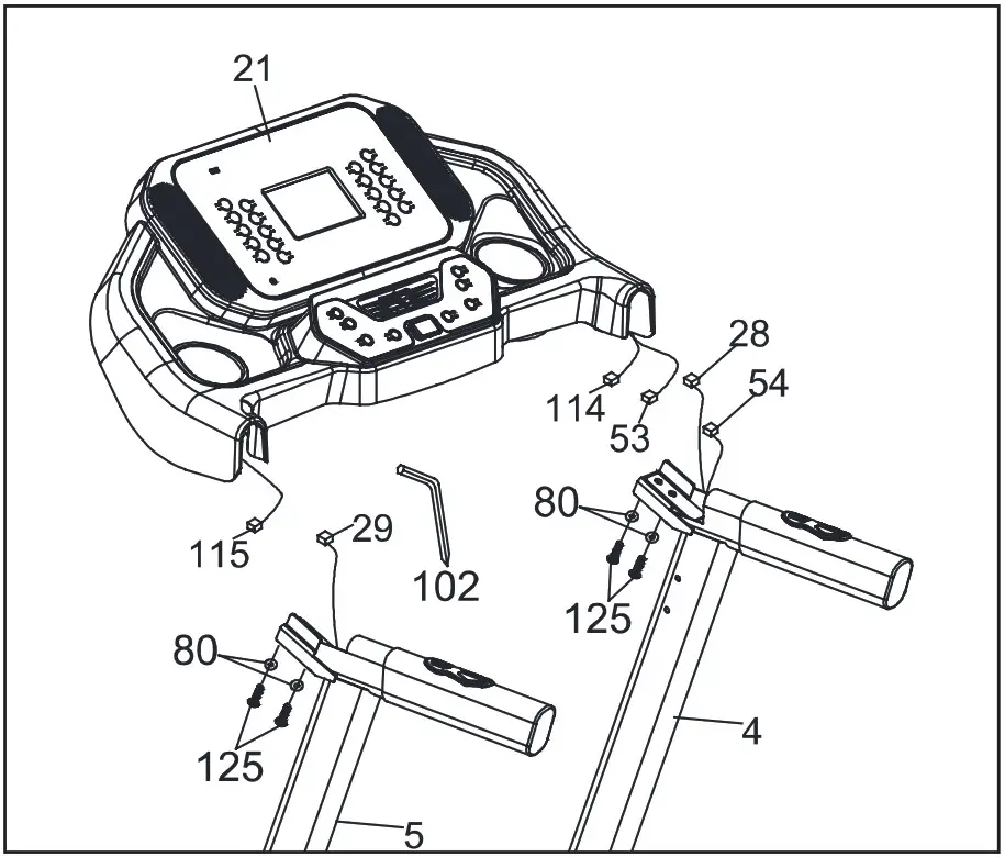 XTERRA TRX3500 Fitness Treadmill - Console Attachment