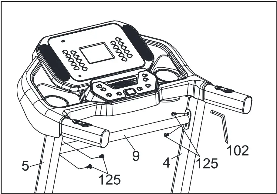 XTERRA TRX3500 Fitness Treadmill - Crossbar Installation