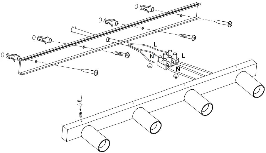 HAVIT Lighting Mounting Base Diagram