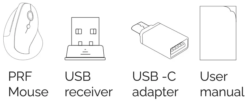 BakkerElkhuizen BNEPRF10 PRF Vertical Mouse - package contents