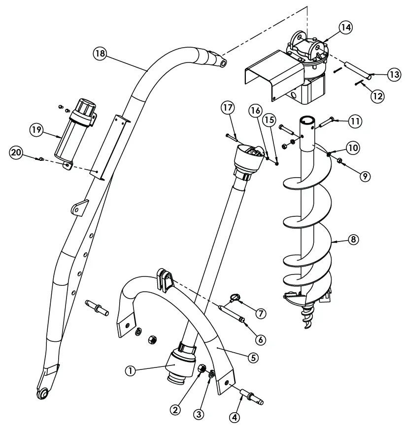 AgKNX 400 3-Point Post Hole Digger 10