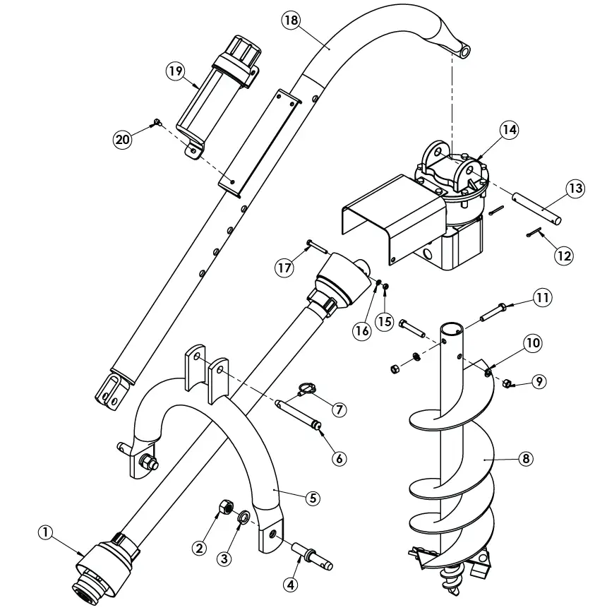 AgKNX 400 3-Point Post Hole Digger 12