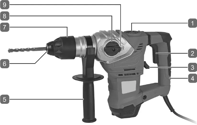 JULA 1500W 6J HAMMER DRILL 03