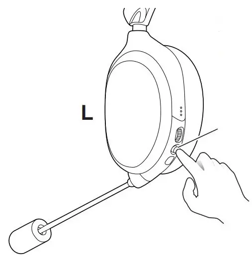 JVC GG-01W Wireless Lightweight Gaming Headset Instruction Manual - Pressing the mute button