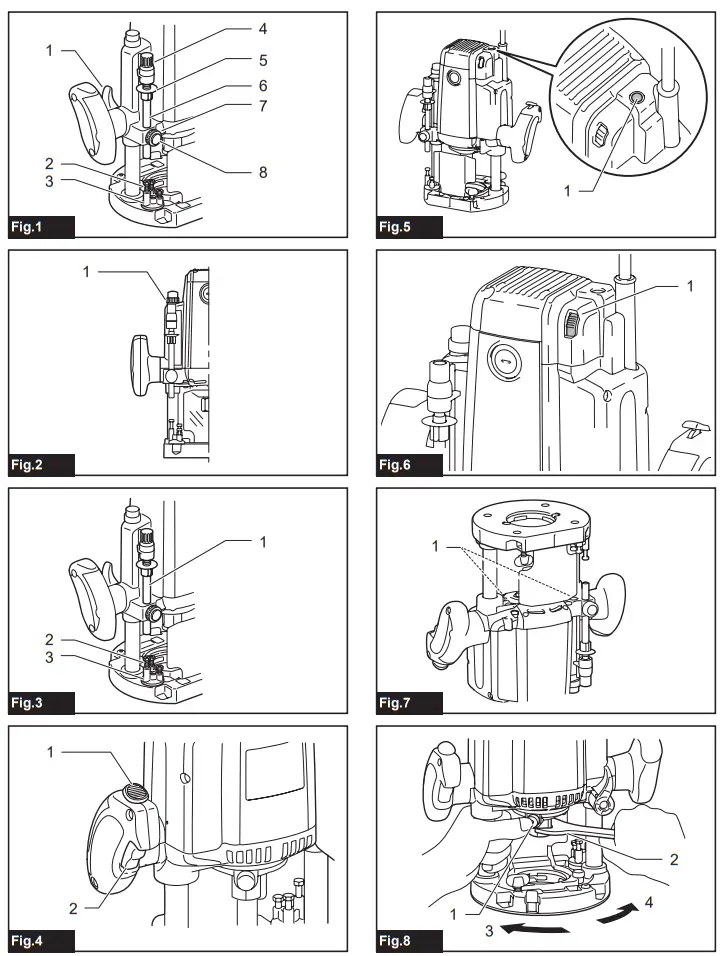 makita RP1802 Router 1850 W - Fig