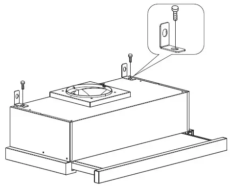 CANDY Cooker Hood - two screws