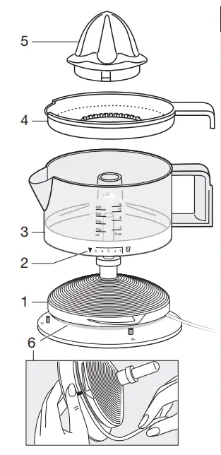 BRAUN CJ301AI CJ 3000 Citrus Juicer FIG 1