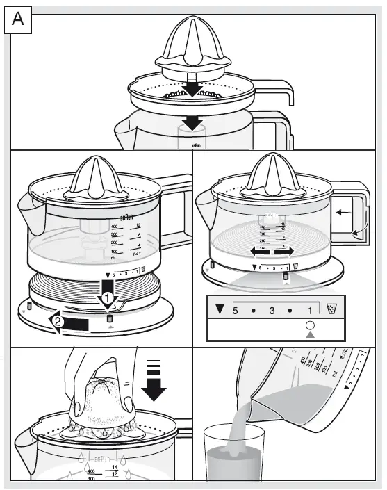 BRAUN CJ301AI CJ 3000 Citrus Juicer FIG 2