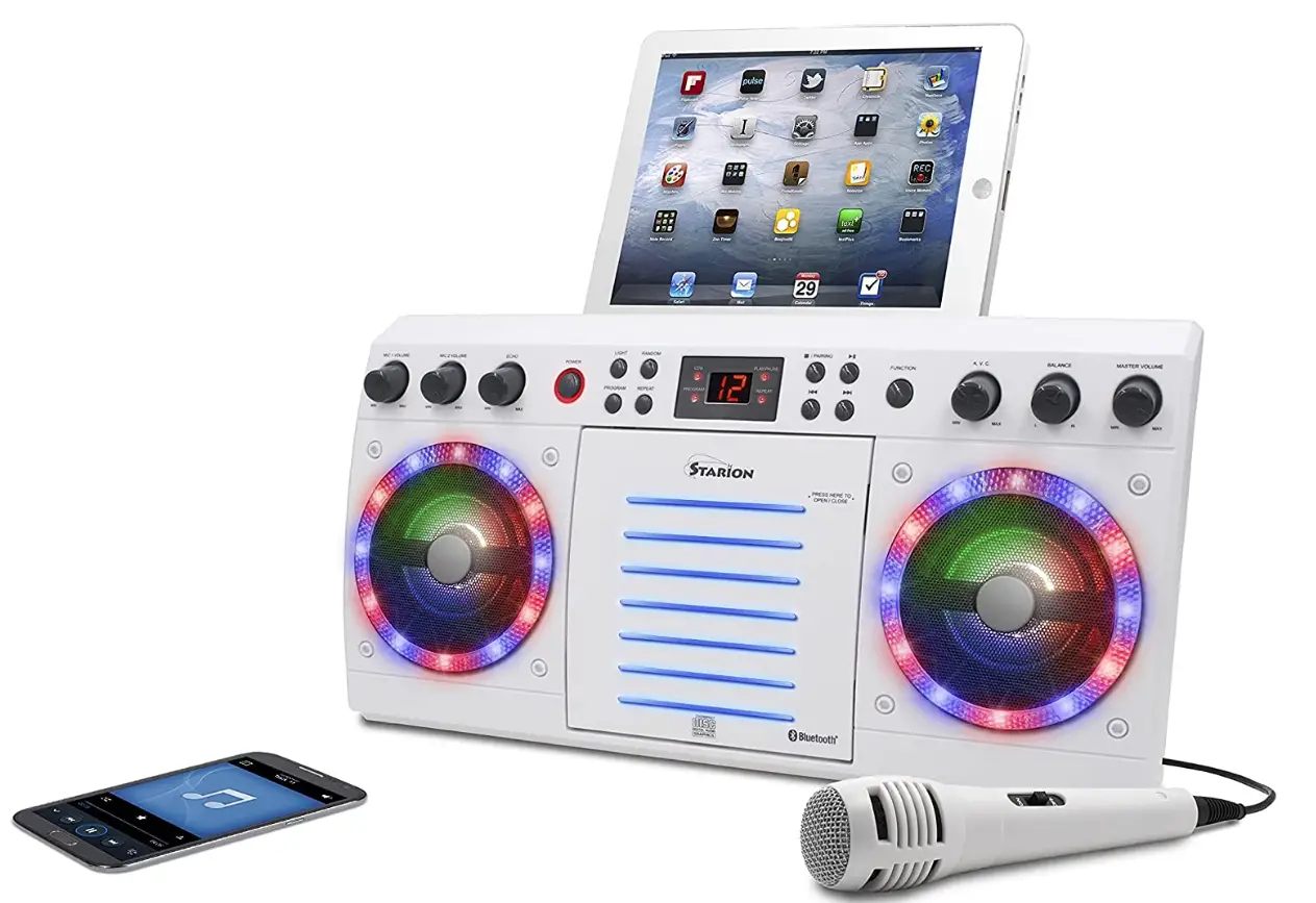 Starion-KS303W-B-Bluetooth-Karaoke-Machine-img