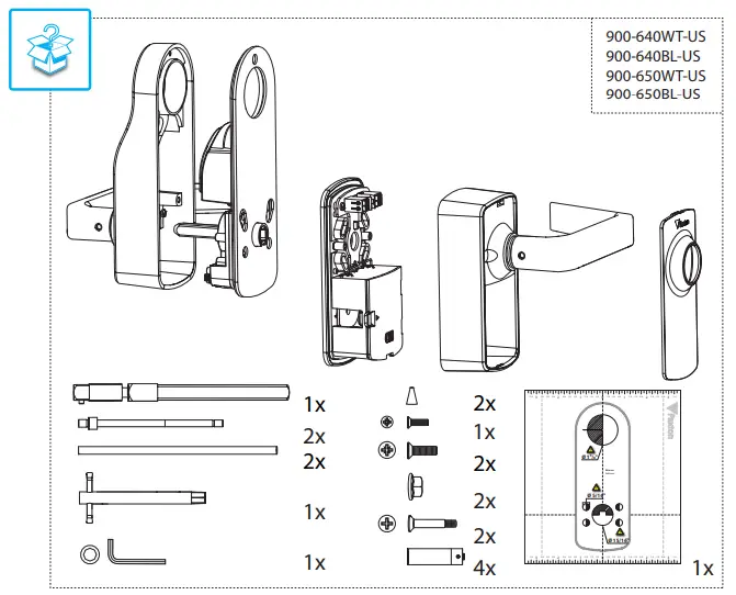 Paxton Access ins 30230 Mortise Galaxy Black PaxLock Pro - Fig