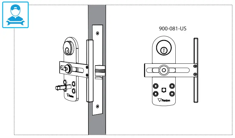 Paxton Access ins 30230 Mortise Galaxy Black PaxLock Pro - Fig20