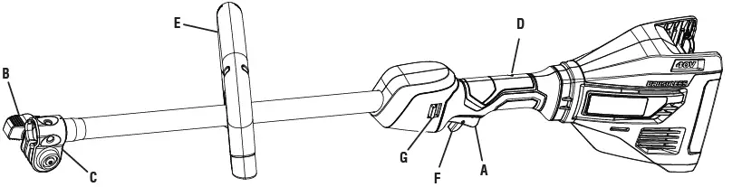 RYOBI RY40007 RY40009 40V Brushless Power Head-1