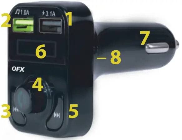 QFX FMT 13 Dual USB Car Charger - Figure 1