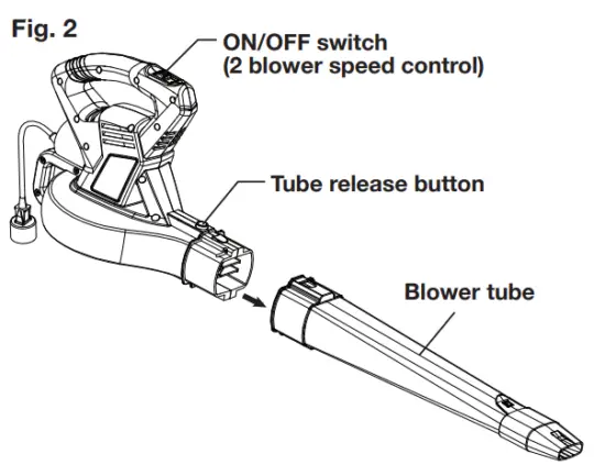 SUNJOE SBJ601E Electric Blower - Fig. 2