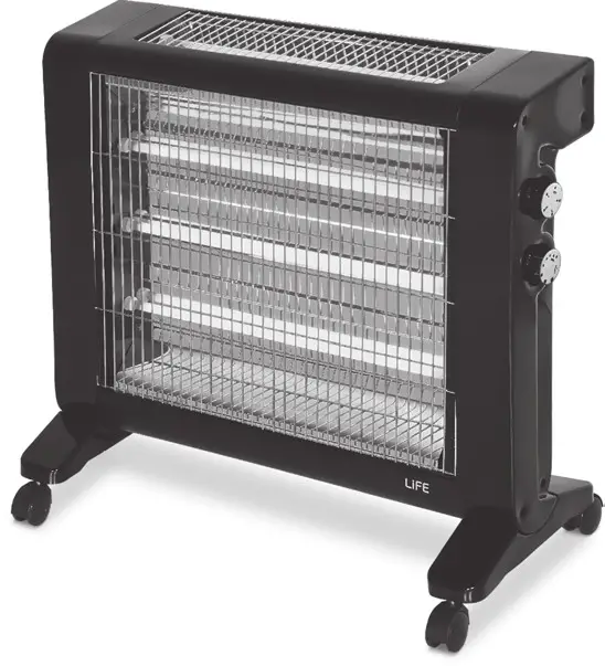 LiFE Winter 2150W Electric Quartz Heater