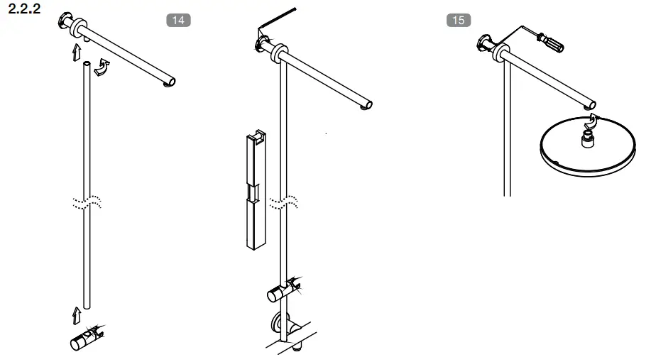 sapho MR67155 Wall-Mounted Thermostatic Shower Mixer - fig 2