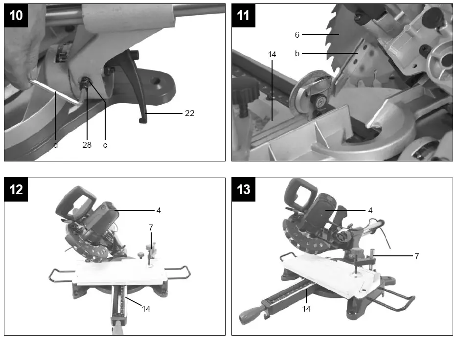 scheppach HM80Lxu Sliding Cross Cut Mitre Saw 5