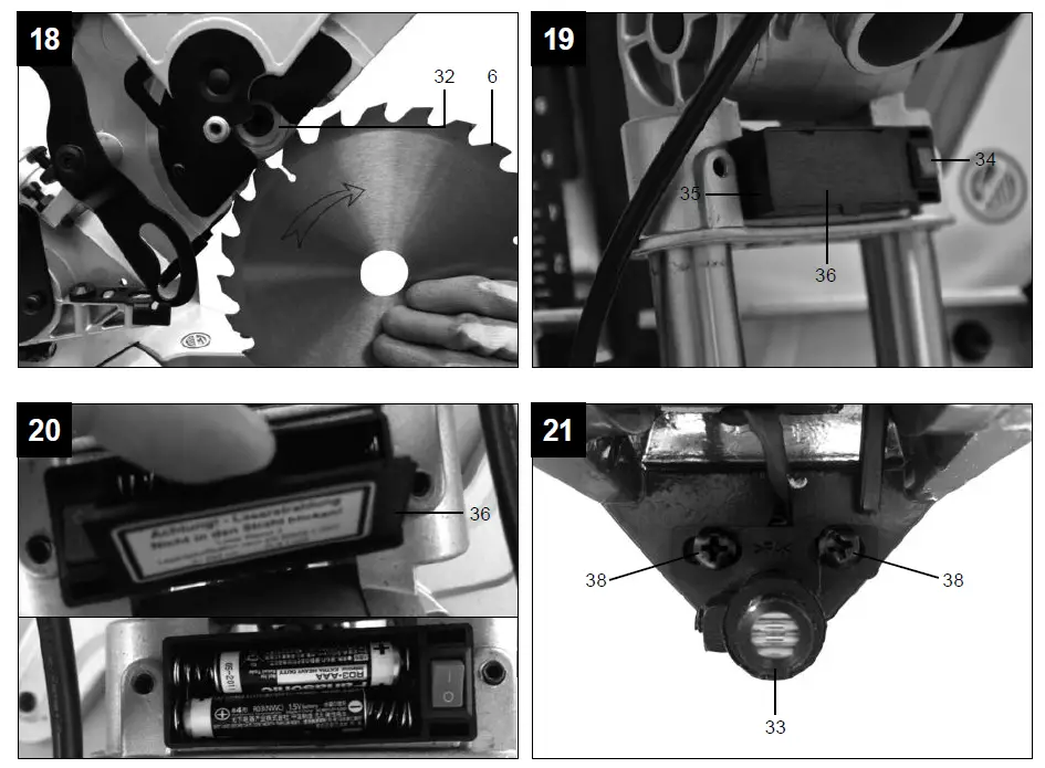 scheppach HM80Lxu Sliding Cross Cut Mitre Saw 7