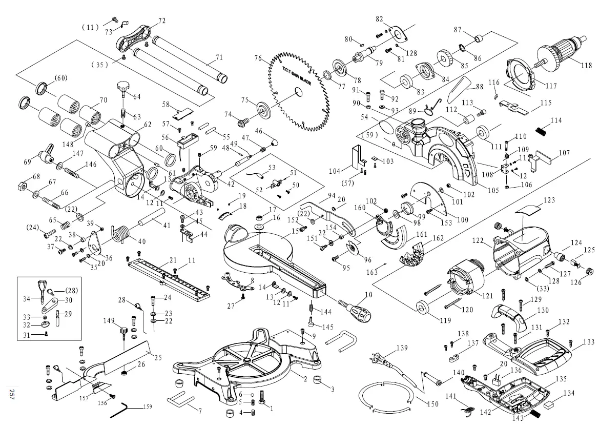 scheppach HM80Lxu Sliding Cross Cut Mitre Saw 8