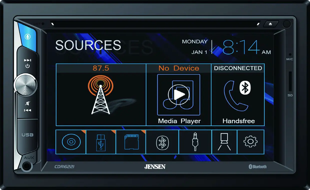 JENSEN DVD Multimedia Receiver CDR6221 -