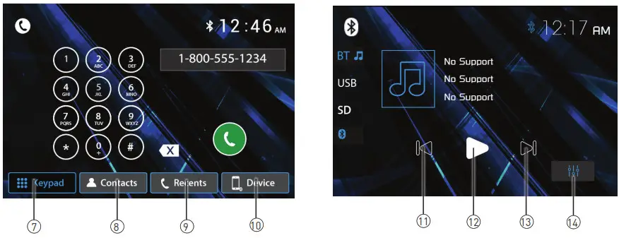 JENSEN DVD Multimedia Receiver CDR6221 - Bluetooth Operation 1