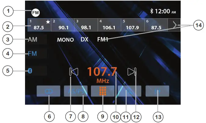 JENSEN DVD Multimedia Receiver CDR6221 - FM Tuner Operation