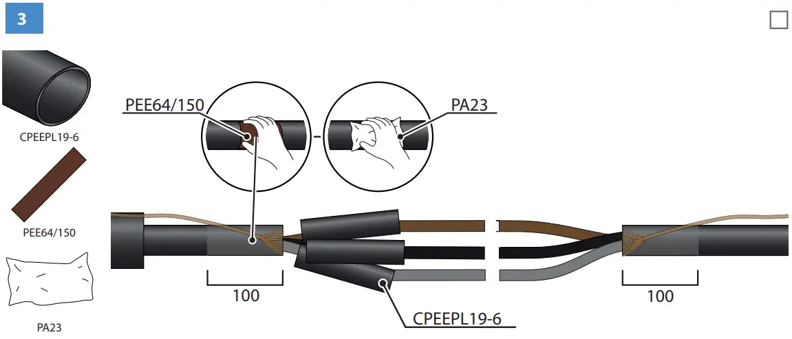SJKV3X25 Heat Shrink Joint Wire Connection