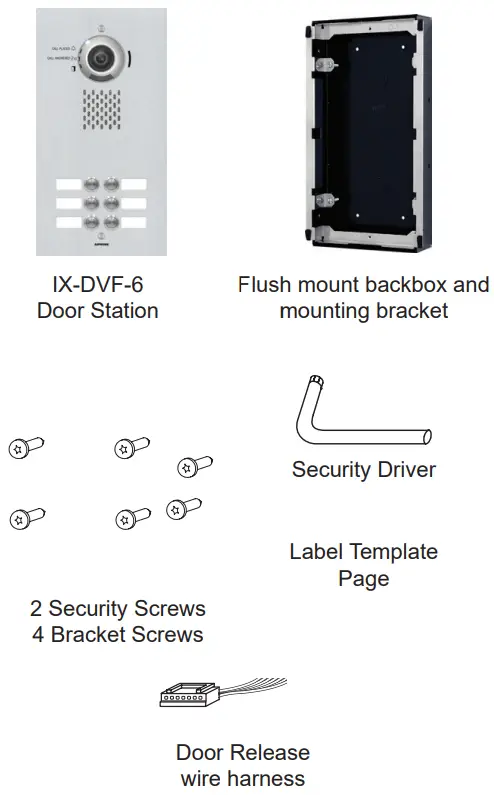 AIPHONE IX DVF 6 Video Door Station - FIGURE 2