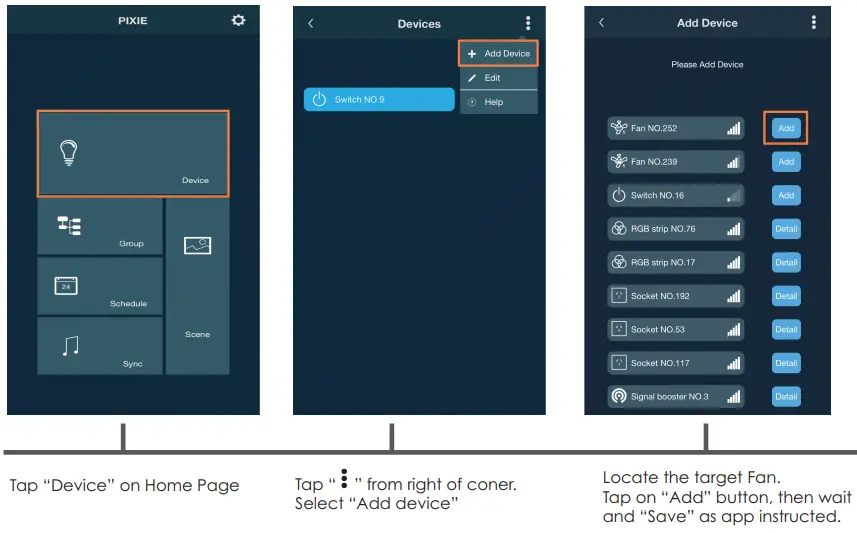 Add Fan into the APP