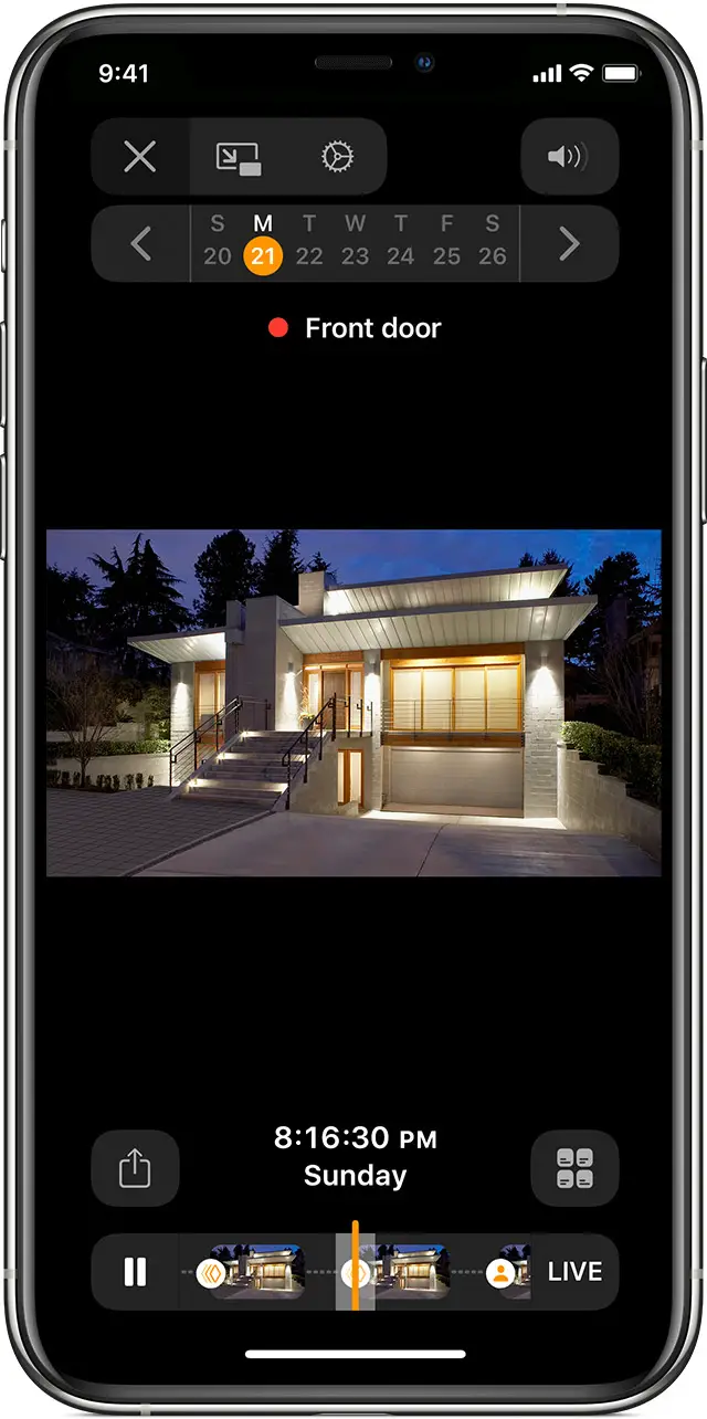 Review your video iOS screenshot in the Home app.