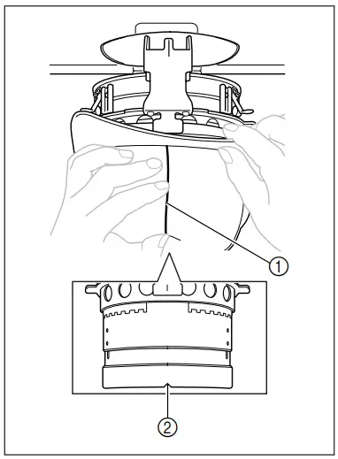 Attaching the cap frame