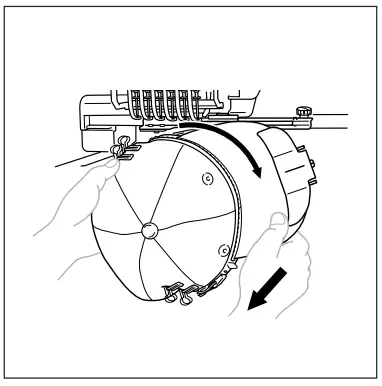 Attaching the cap frame