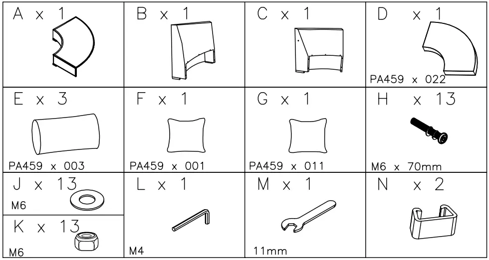 ASHLEY P459-861 Furniture Harbor Court Curved Loveseat-FIG2