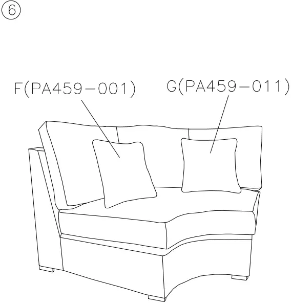 ASHLEY P459-861 Furniture Harbor Court Curved Loveseat-FIG8