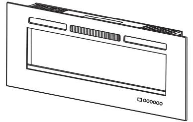 Sunnydaze DECOR LOE 333 Modern Flame Mounted Electric Fireplace - Fig 1