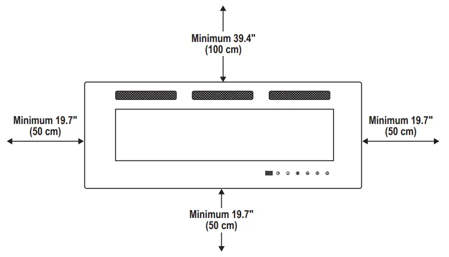 Sunnydaze DECOR LOE 333 Modern Flame Mounted Electric Fireplace - Fig 9