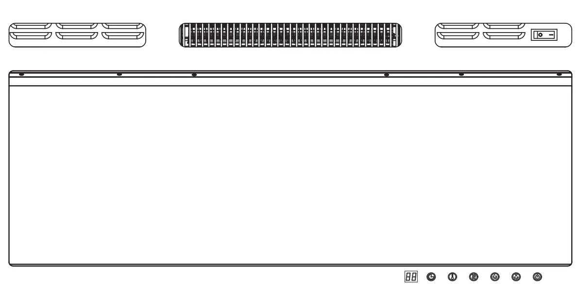 Sunnydaze DECOR LOE 333 Modern Flame Mounted Electric Fireplace