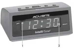 FIG 1 FRONT OF CLOCK