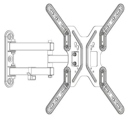 EPMUKABL 32 Inch 55 Inch Articulating TV Wall Mount Bracket
